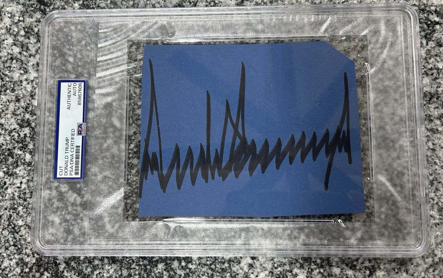President Donald Trump Signed Autograph PSA/DNA Slabbed RARE Full Signature Cut