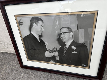 Joe DiMaggio Yankees Autographed signed  16X20 Photo Custom Framed Beckett LOA