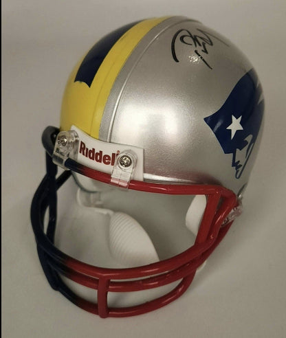 TOM BRADY signed NEW ENGLAND PATRIOTS Mini Helmet JSA Letter Rare Autograph