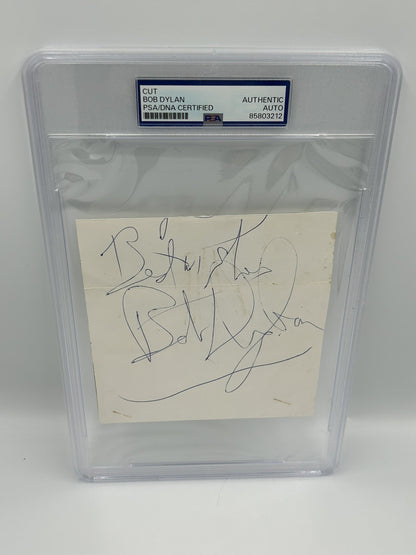 Bob Dylan Signed Cut Autographed PSA Encapsulated Huge Signature Rare