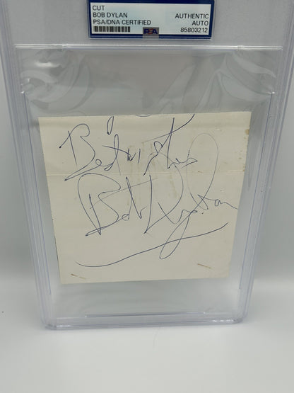 Bob Dylan Signed Cut Autographed PSA Encapsulated Huge Signature Rare