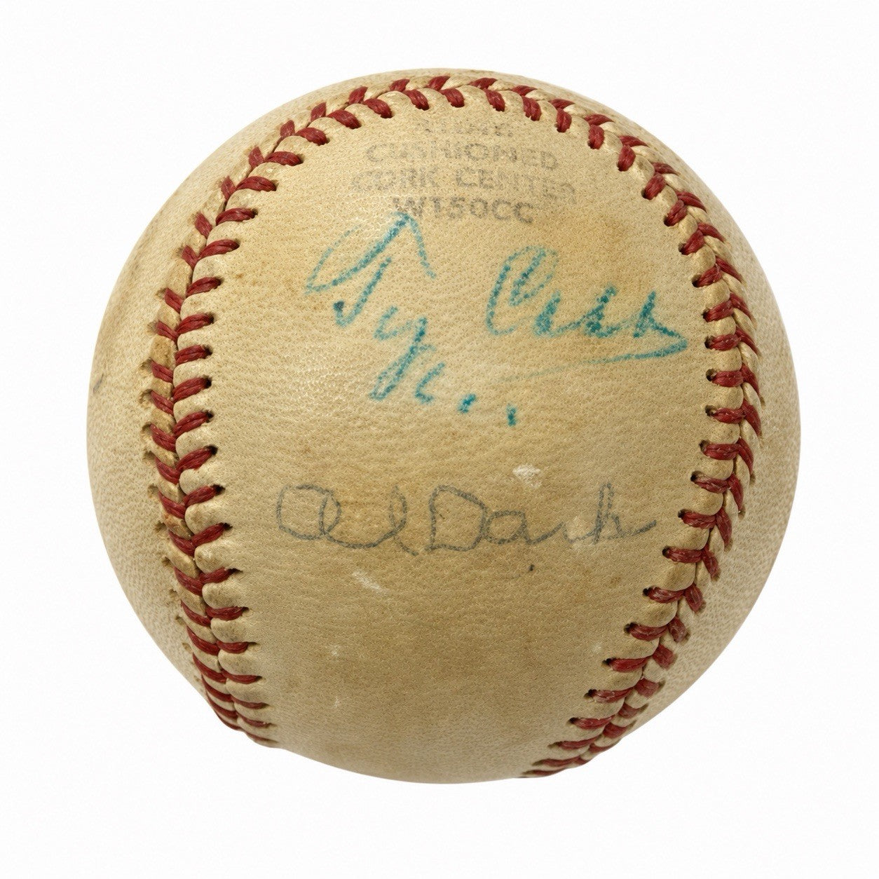 1950s Legends Signed Baseball w/ TY COBB Willie Mays Ernie Banks PSA LOA