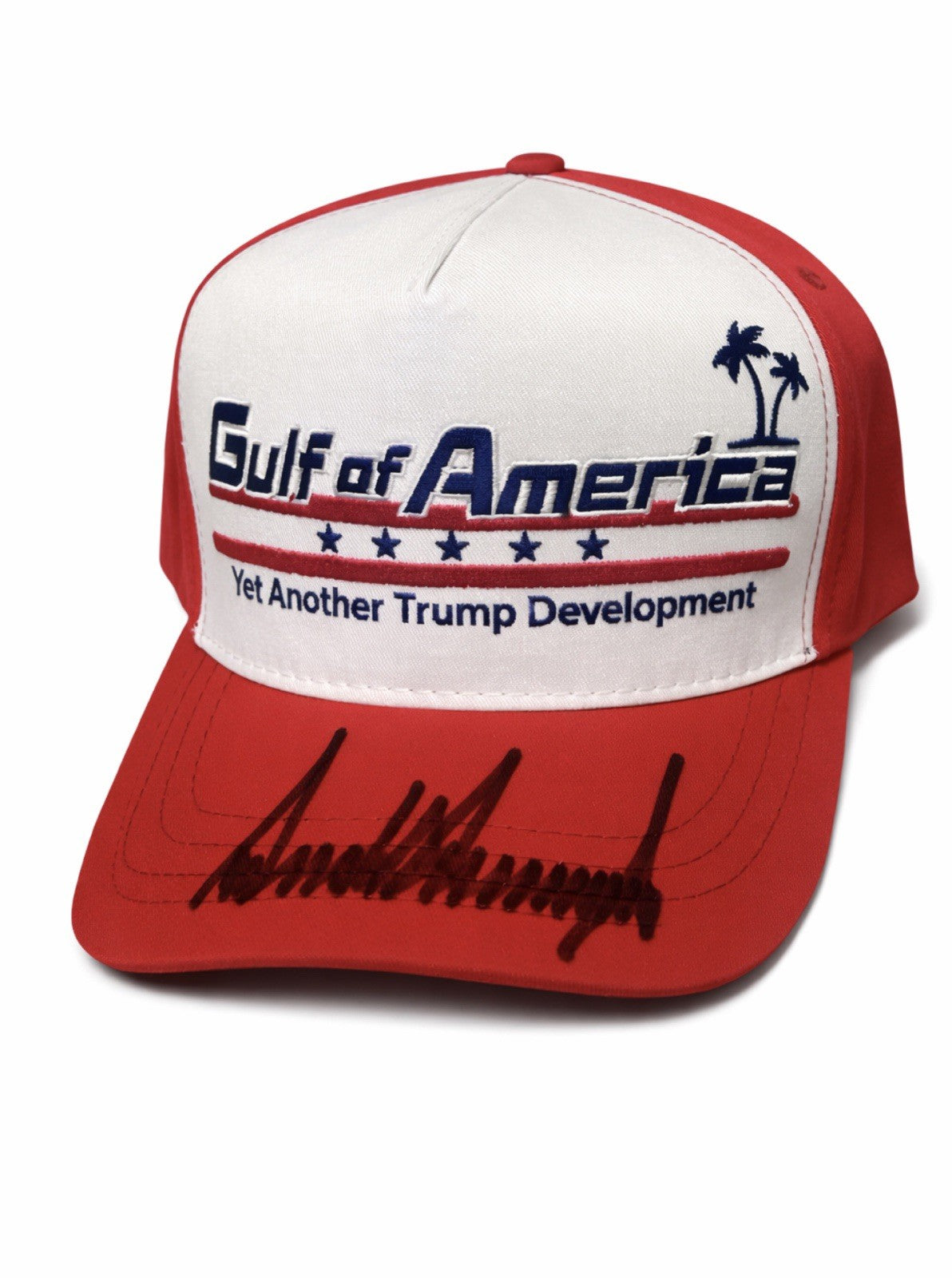 Donald Trump Autographed Signature Gulf Of America Hat Rare Autograph