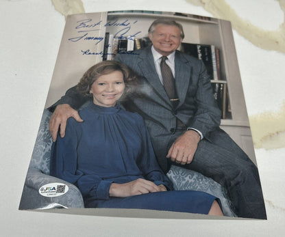 Dual Signed Jimmy Carter & Rosalynn Carter Autographed 8x10 Photo JSA President
