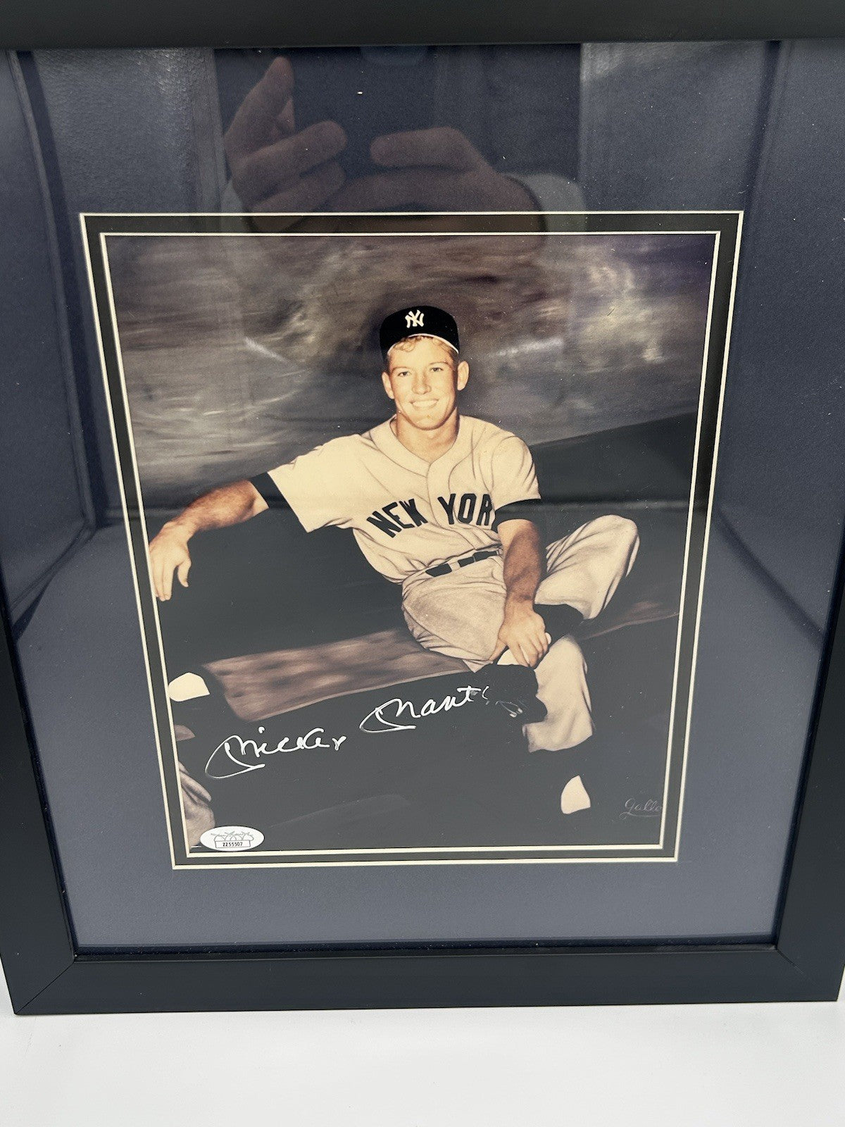 Mickey Mantle HOF New York Yankees Signed Framed 8x10 Photo JSA