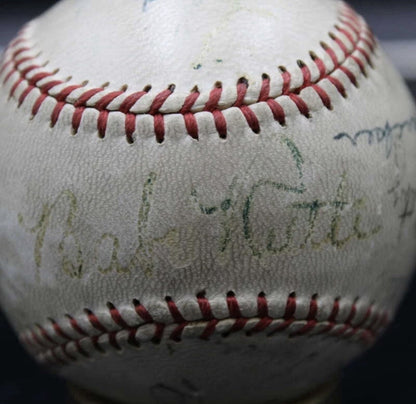 19 Hall of Famers and Stars Multi-Signed Baseball Ruth Ott +17 JSA LOA A