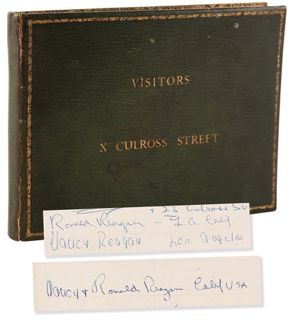 Ronald and Nancy Reagan Multi Signed Guest Book Rare