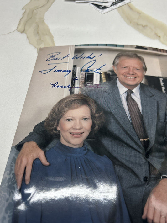 Dual Signed Jimmy Carter & Rosalynn Carter Autographed 8x10 Photo JSA President