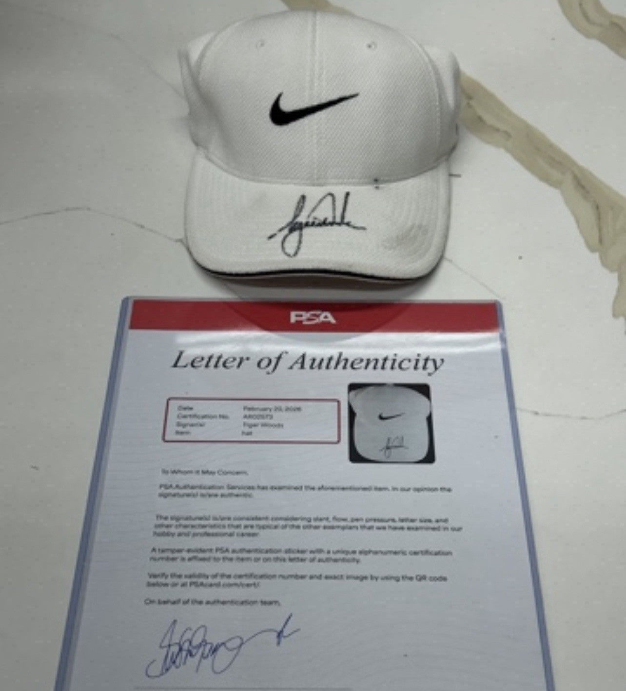 Tiger Woods Signed Autographed Nike Golf Hat Cap PSA DNA COA