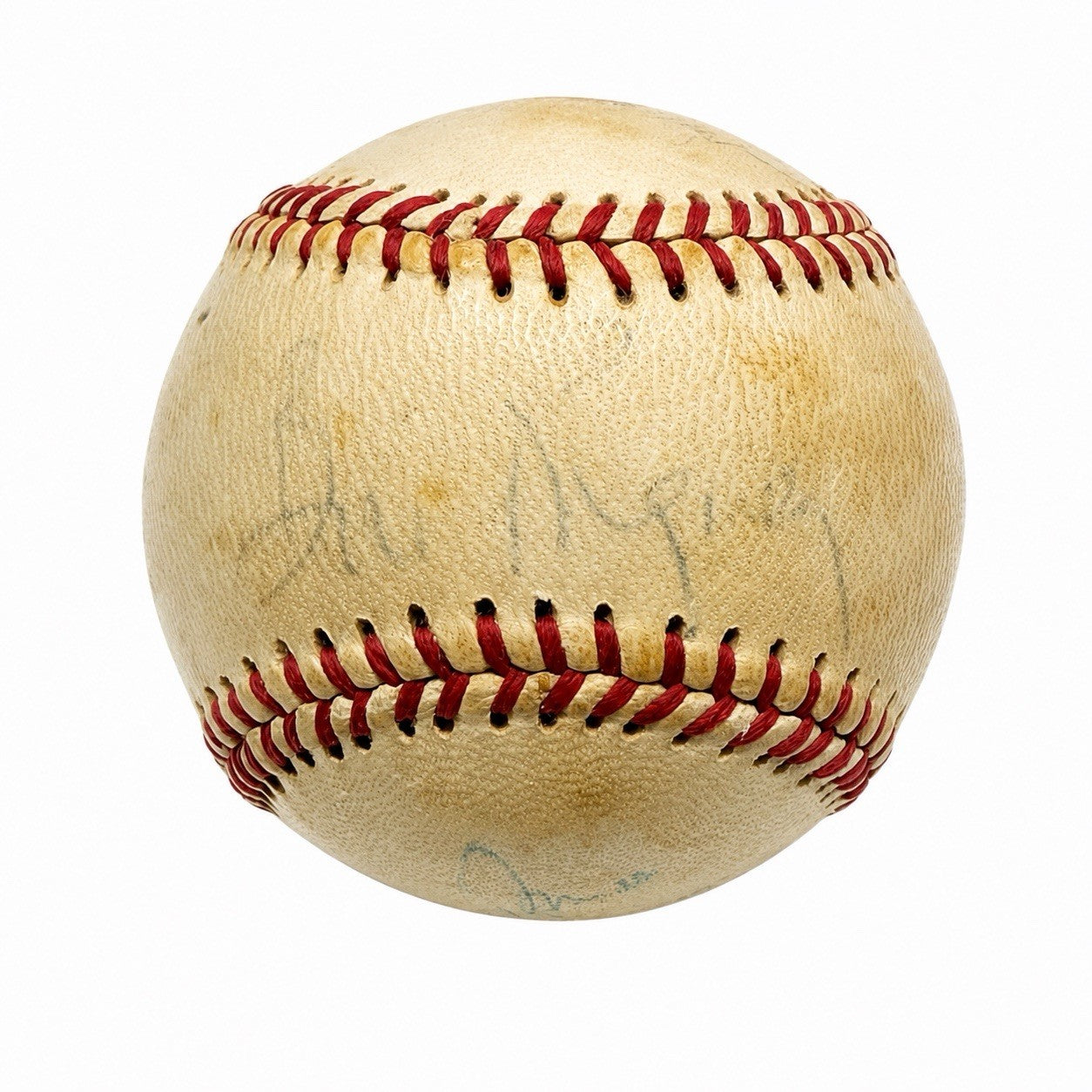 1950s Legends Signed Baseball w/ TY COBB Willie Mays Ernie Banks PSA LOA