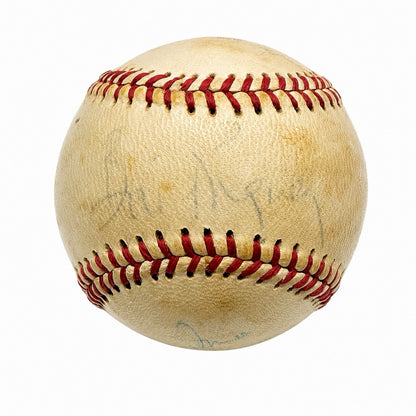 1950s Legends Signed Baseball w/ TY COBB Willie Mays Ernie Banks PSA LOA