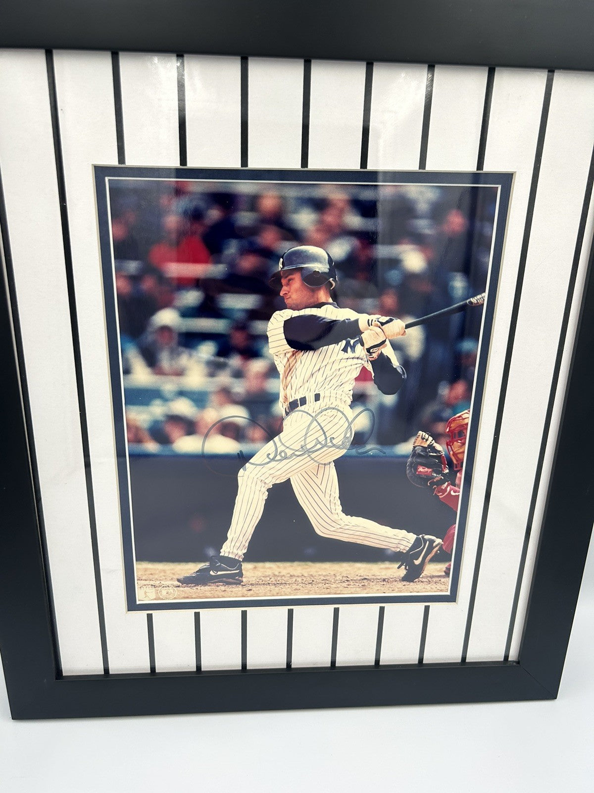 Derek Jeter Autographed Signed 8x10 Photo JSA LOA - Framed