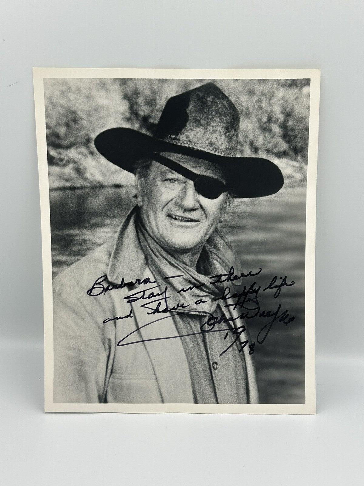 John Wayne Autographed Signed Photo Rare Inscribed Signature Authentic