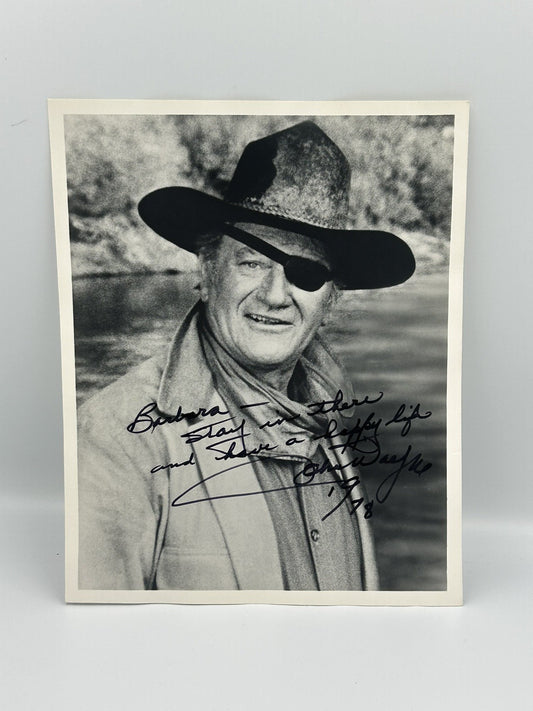 John Wayne Autographed Signed Photo Rare Inscribed Signature Authentic