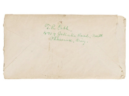 Ty Cobb Signed Envelope Addressed to North Carolina PSA & BAS (Beckett) Auto