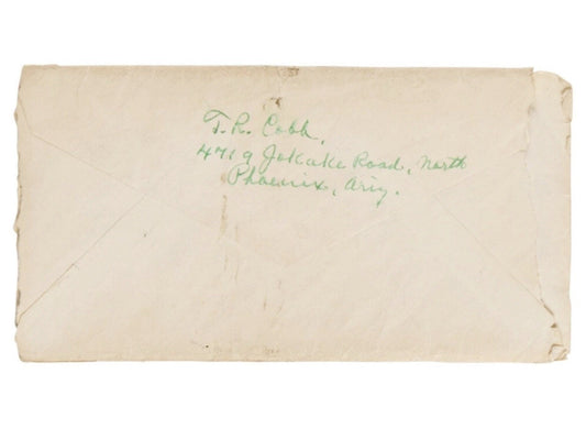 Ty Cobb Signed Envelope Addressed to North Carolina PSA & BAS (Beckett) Auto