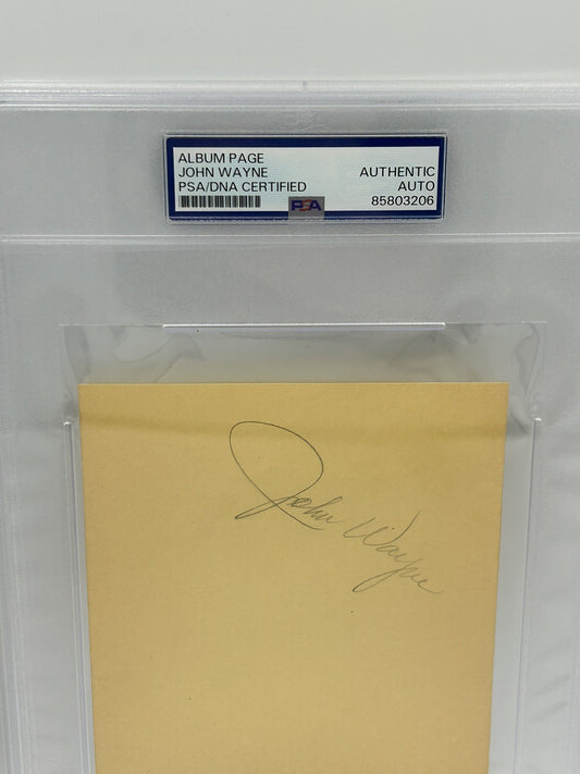 JOHN WAYNE SIGNED ALBUM PAGE AUTO SIGNATURE PSA/DNA  RARE EARLY AUTOGRAPH