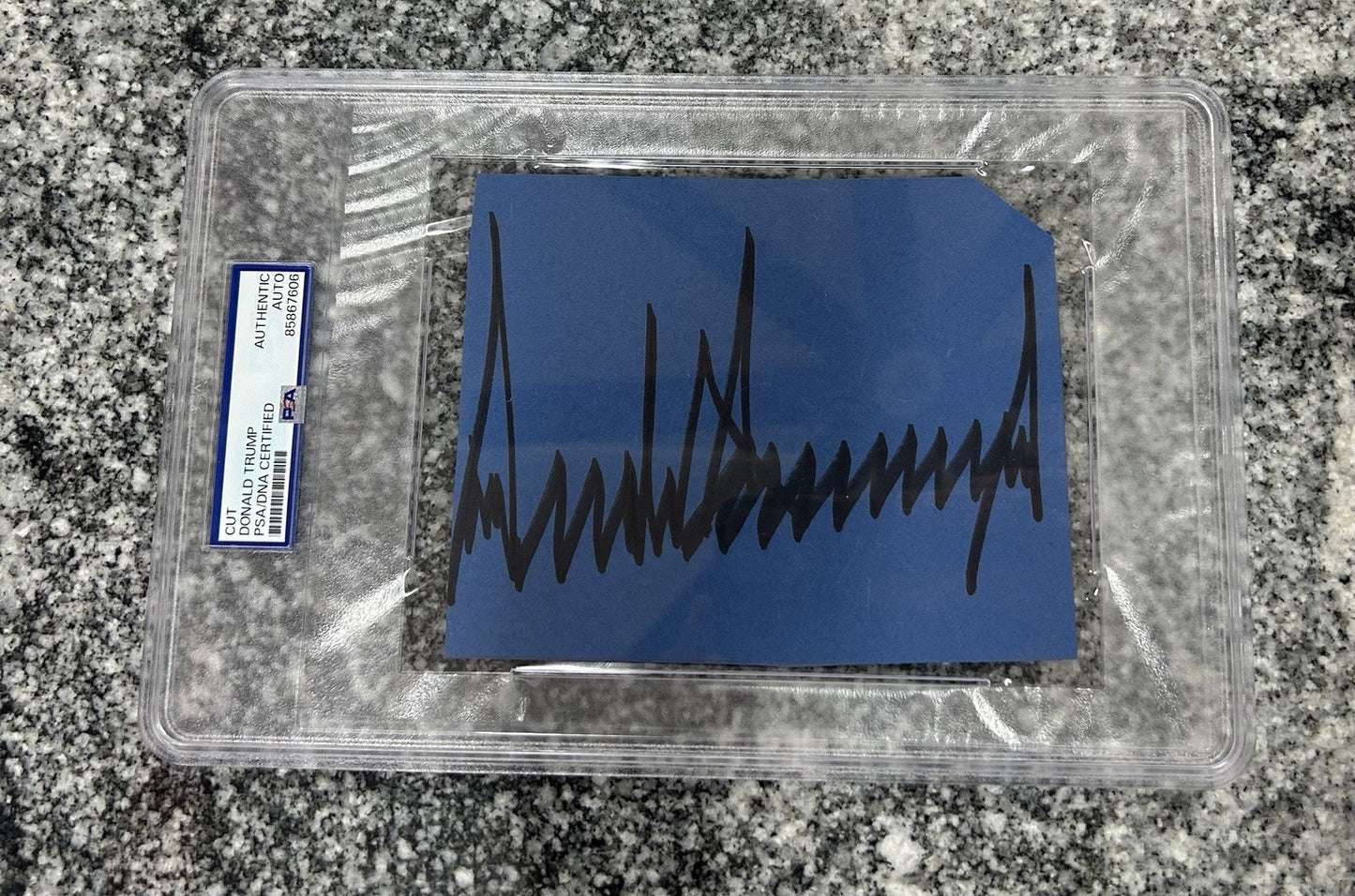 President Donald Trump Signed Autograph PSA/DNA Slabbed RARE Full Signature Cut