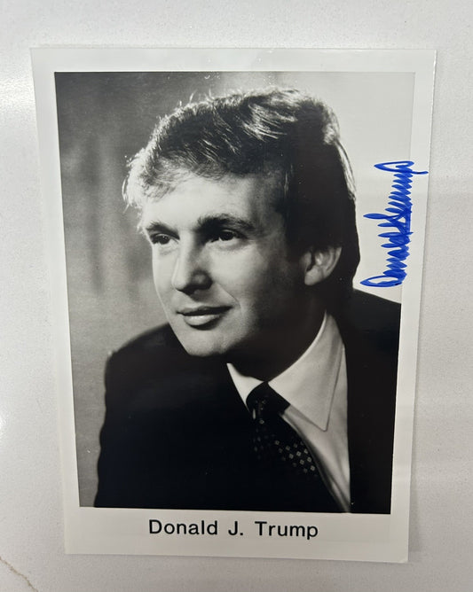 RARE Donald Trump Signed Photo 1980s early Autograph Trump Tower Signed Auto