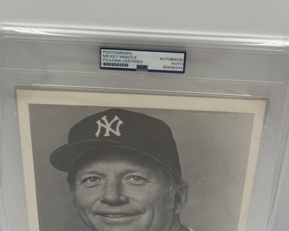 MICKEY MANTLE AUTOGRAPHED 8x10 Photo PSA/DNA SLABBED Photo Rare “TO JOHN”