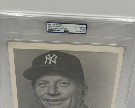 MICKEY MANTLE AUTOGRAPHED 8x10 Photo PSA/DNA SLABBED Photo Rare “TO JOHN”