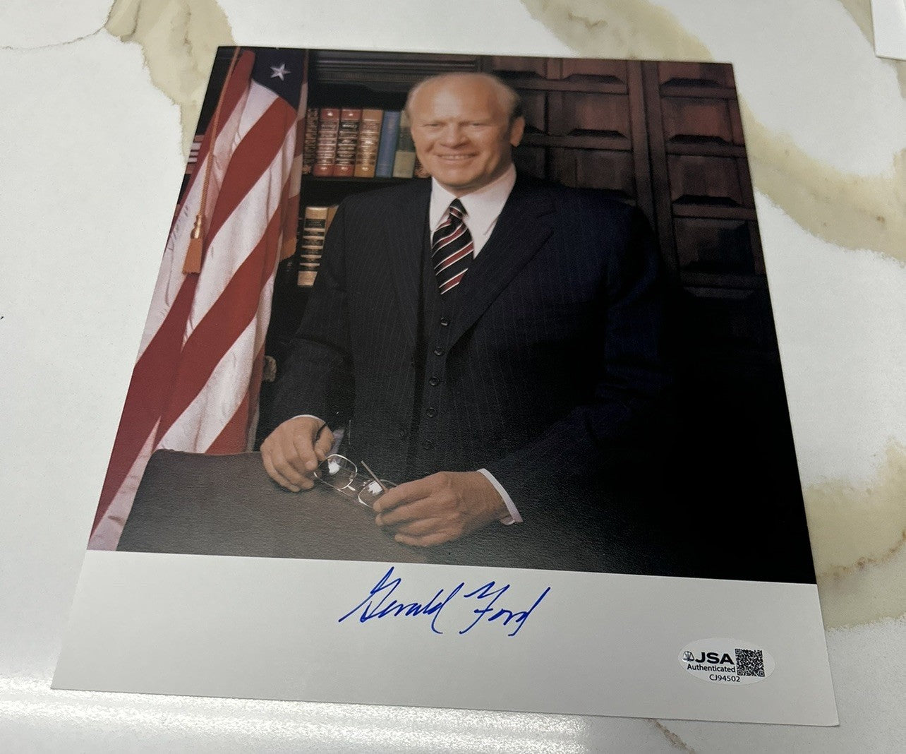 President Gerald Ford  Autographed 8x10 Photo  JSA COA