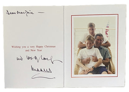 King Charles Signed Original 1998 Holiday/Christmas Card