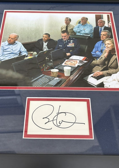 President Barack Obama Signed Cut Framed Photo Display JSA LOA President RARE