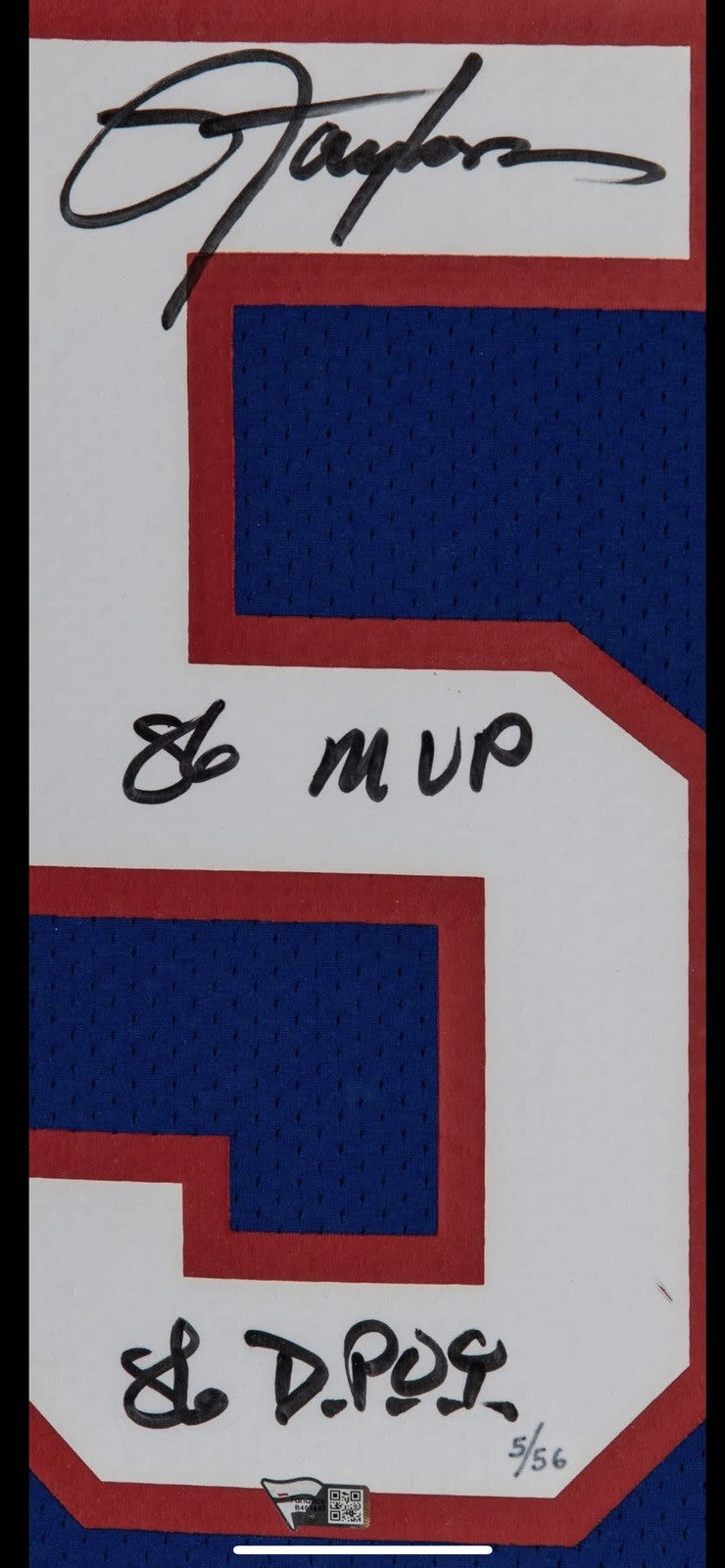 Framed Autographed Lawrence Taylor RARE 5x Inscriptions Fanatics COA Limited Ed.