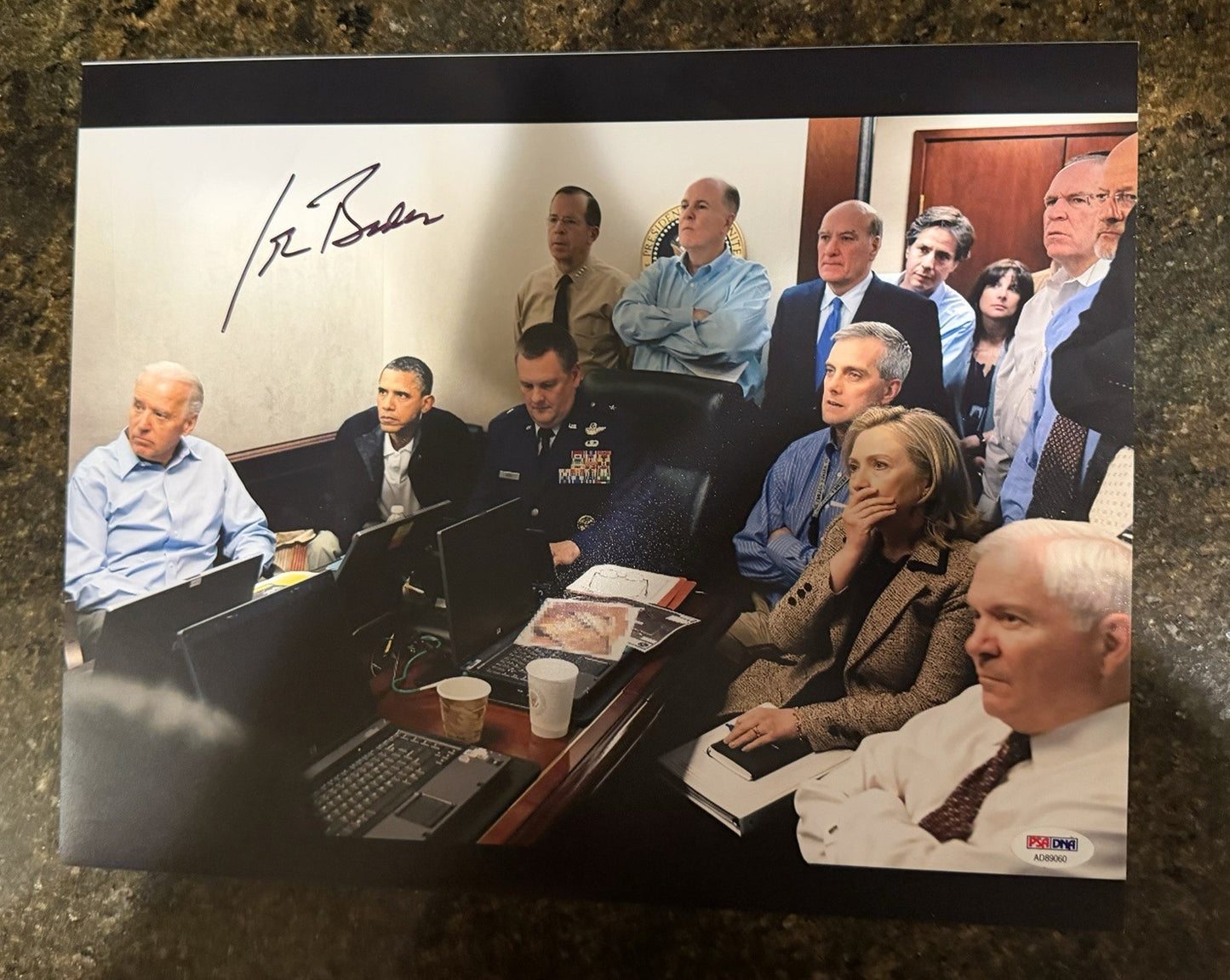 President Joe Biden Signed 11x14 Photo PSA COA RARE Photo Obama Hillary 9/11