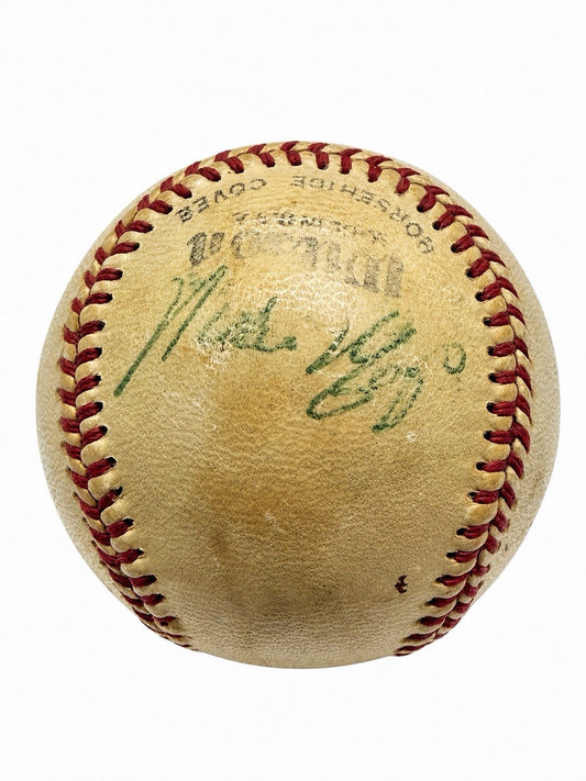 1950s Legends Signed Baseball w/ TY COBB Willie Mays Ernie Banks PSA LOA