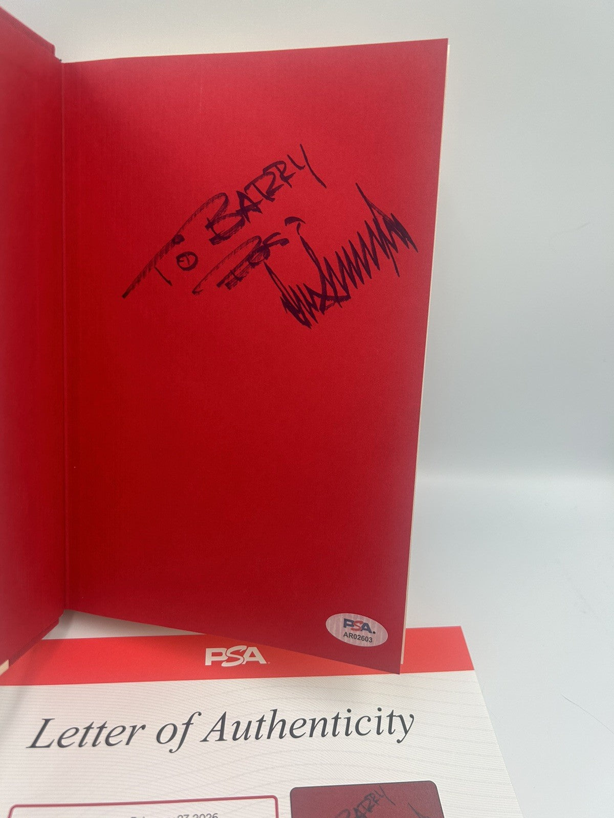 DONALD TRUMP SIGNED BOOK SURVIVING AT THE TOP AUTOGRAPHED PSA LOA