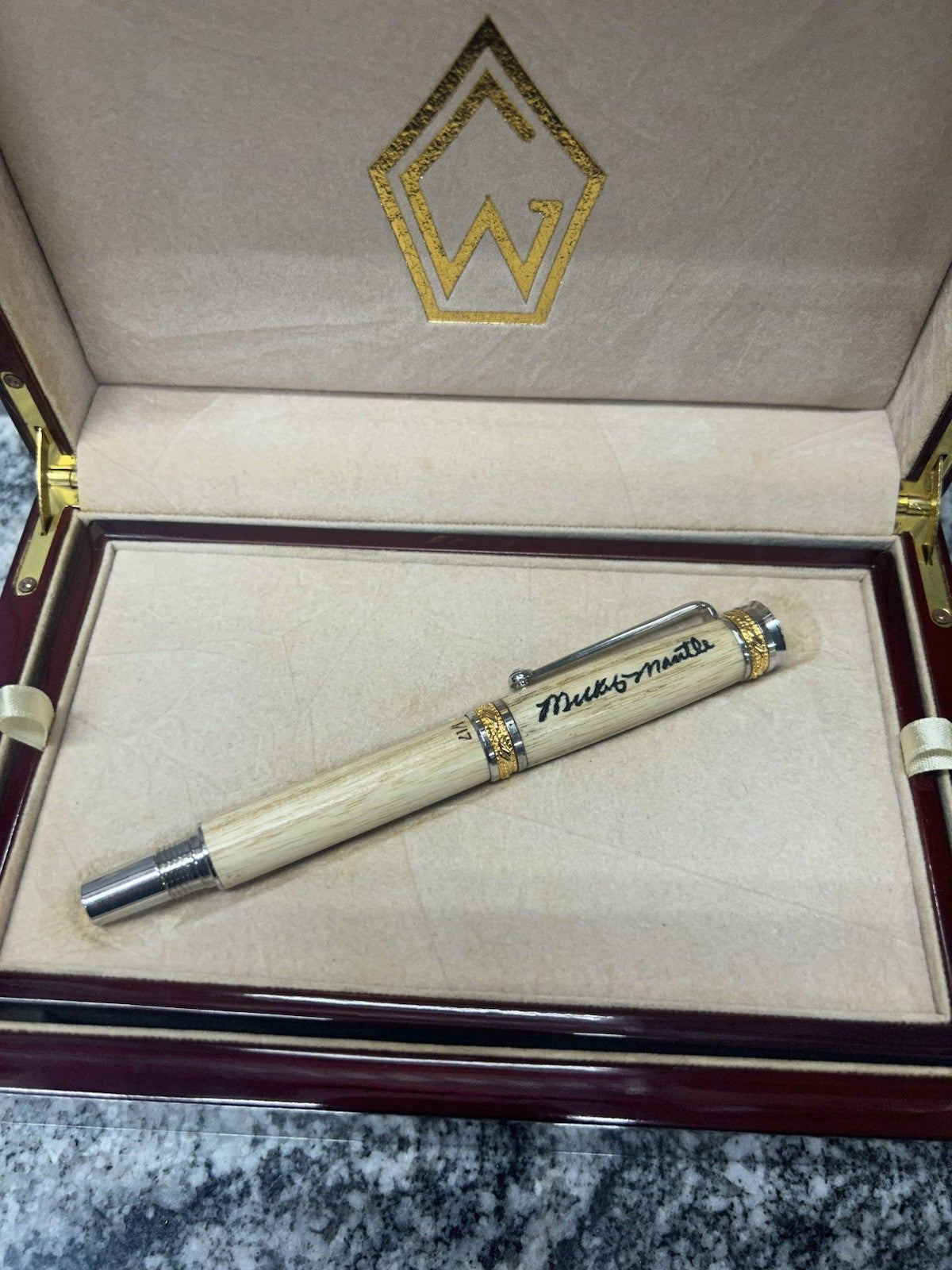 Gisi Pen Company Limited Edition Mickey Mantle Game Used Bat Wood Pen