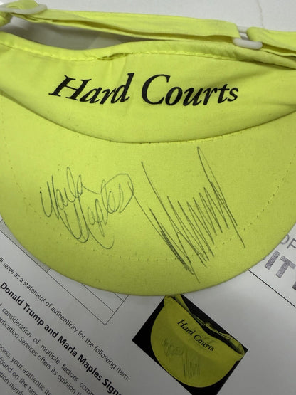 Donald Trump & Marla Maples signed autograph Hat Golf RARE BAS LOA