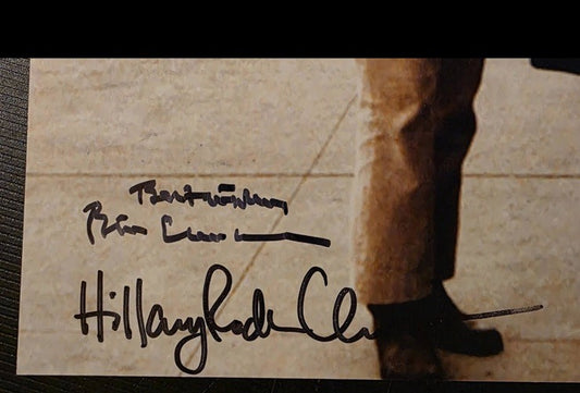 Bill Clinton & Hillary Rodham Dual Autographed Signed Photo 11x14 PSA LOA