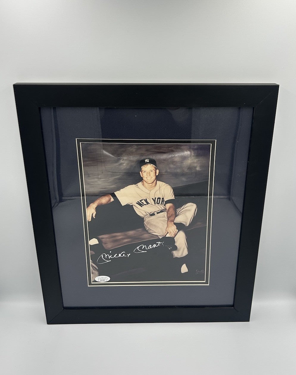 Mickey Mantle HOF New York Yankees Signed Framed 8x10 Photo JSA
