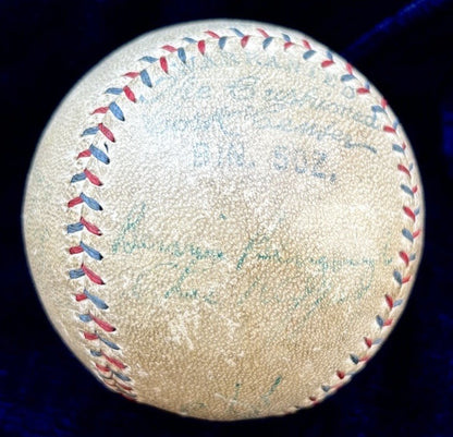 Babe Ruth, Lou Gehrig. 1930 New York Yankees Signed  Baseball JSA LOA RARE