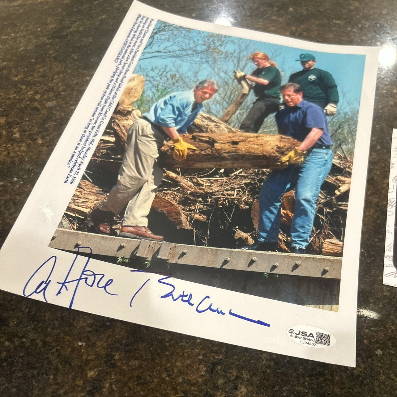 BILL CLINTON  AND  AL GORE - SIGNED - 8X10 PHOTOGRAPH - JSA COA