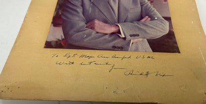 Richard Nixon Autograph Signed To US Army Sargent 8x10 Photo Rare Signature Pres