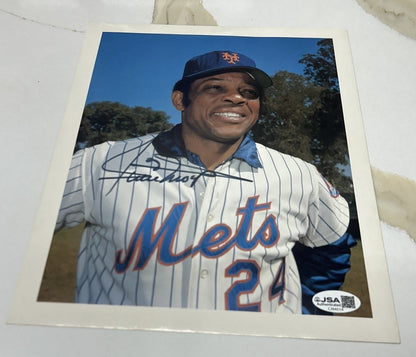 Willie Mays Auto 8 x 10 New York Mets Giants Baseball Signed 8x10 Photo JSA HOF