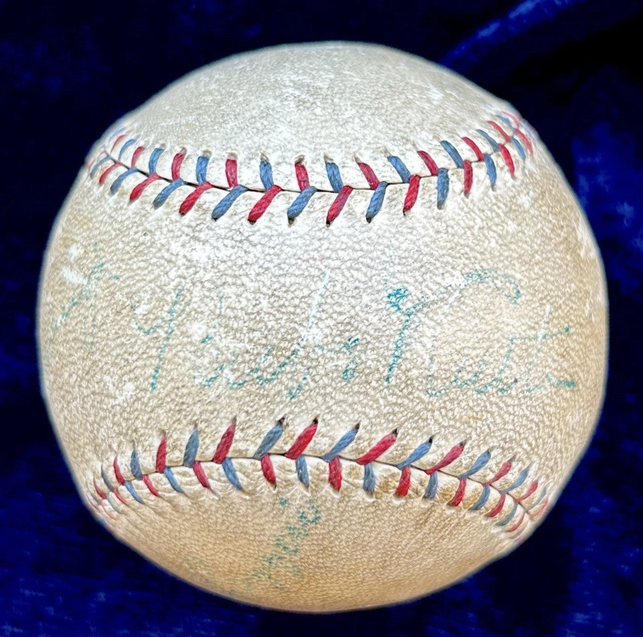 Babe Ruth, Lou Gehrig. 1930 New York Yankees Signed  Baseball JSA LOA RARE