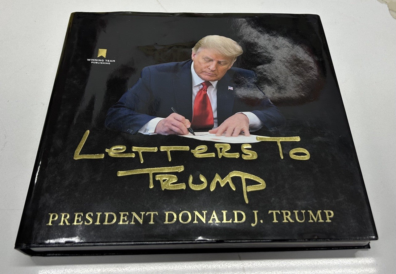 President Donald J Trump FULL SIGNATURE SIGNED  “Letters To Trump” Book HUGE AUT
