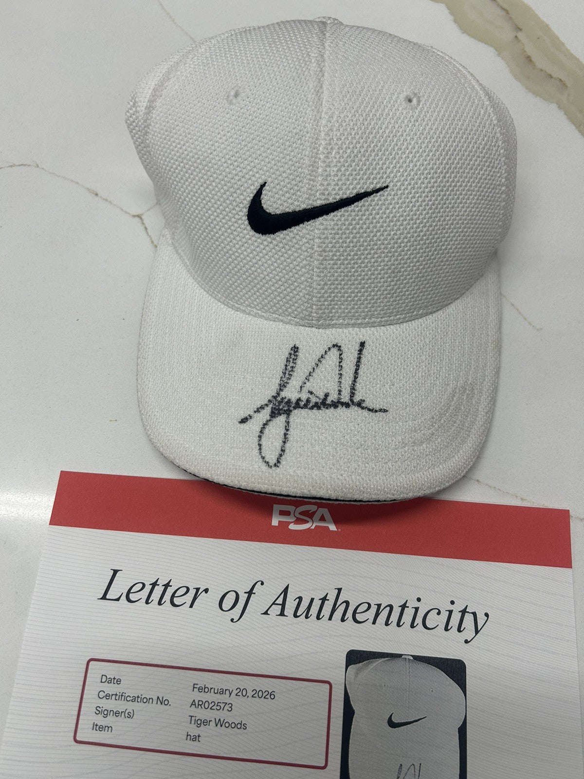 Tiger Woods Signed Autographed Nike Golf Hat Cap PSA DNA COA LOA