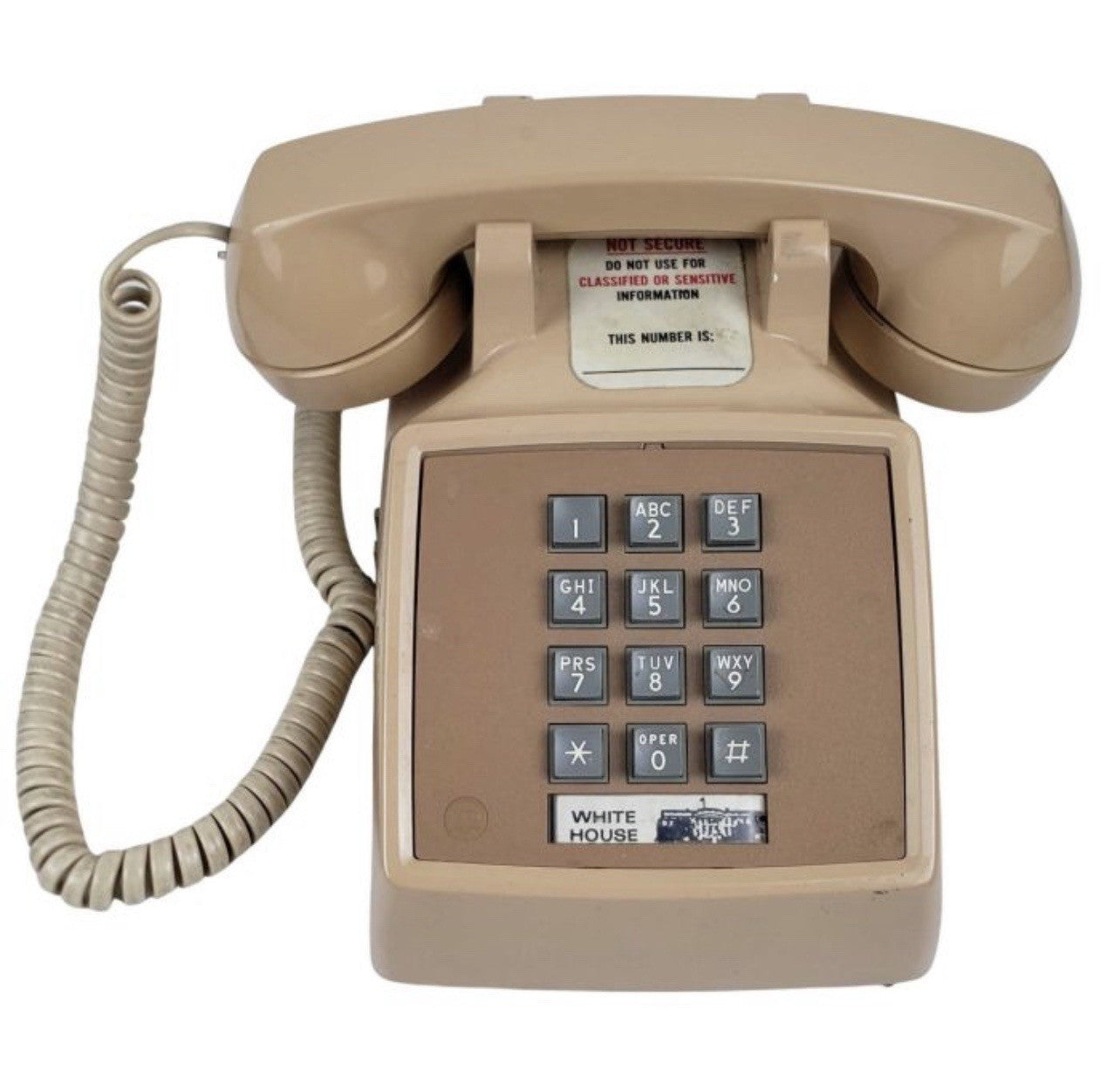 Ronald Reagan White House Presidential Rotary Dial Staff Phone With WH Label