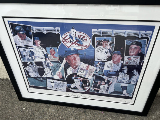 Autographed Mickey Mantle Lithograph The Life Of A Legend BAS LOA /2401 RARE