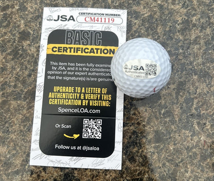 Joe Montana JSA CERTIFIED Signed Rare Gold Ball Rare Red Ink Authentic Auto