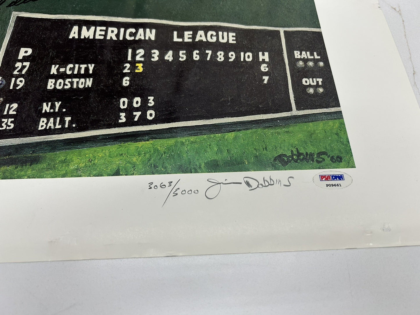 TED WILLIAMS Signed Changing Pitchers Break At Fenway16x20 Photo PSA COA Rare