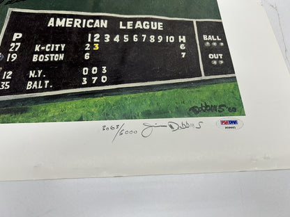 TED WILLIAMS Signed Changing Pitchers Break At Fenway16x20 Photo PSA COA Rare