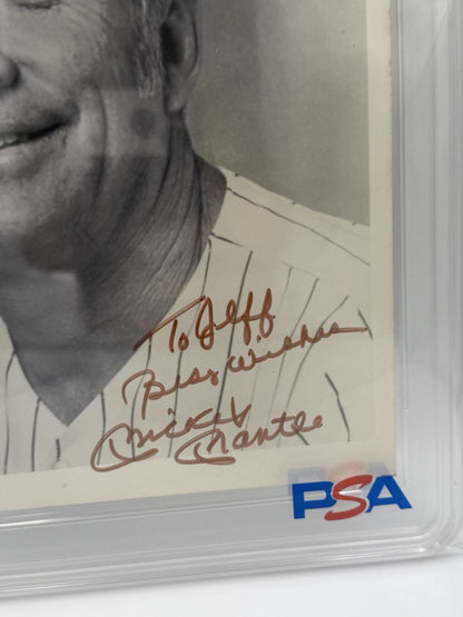 MICKEY MANTLE AUTOGRAPHED 8x10 Photo PSA/DNA SLABBED Photo Rare “TO JEFF”