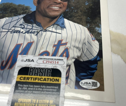 Willie Mays Auto 8 x 10 New York Mets Giants Baseball Signed 8x10 Photo JSA HOF